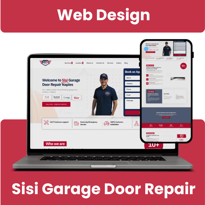 Sisi Garage Door Repair responsive website portfolio mockup